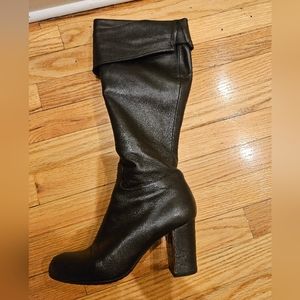 Europeane Dsigner's Leather Tall  Boots. Knee High Made in Italy